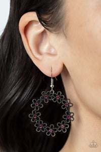 Paparazzi Floral Halos - Pink Earring