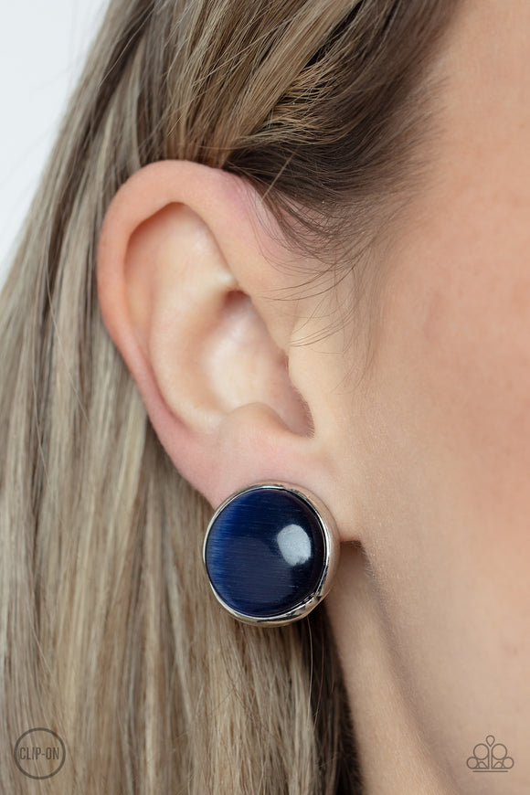 Paparazzi Cool Pools - Blue CLIP Earring