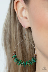 Paparazzi Hawaiian Kiss - Green Earring