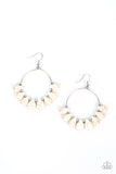 Paparazzi Canyon Quarry - White Earrings