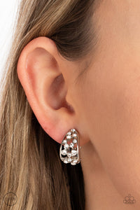 Paparazzi Extra Effervescent - White CLIP Earrings