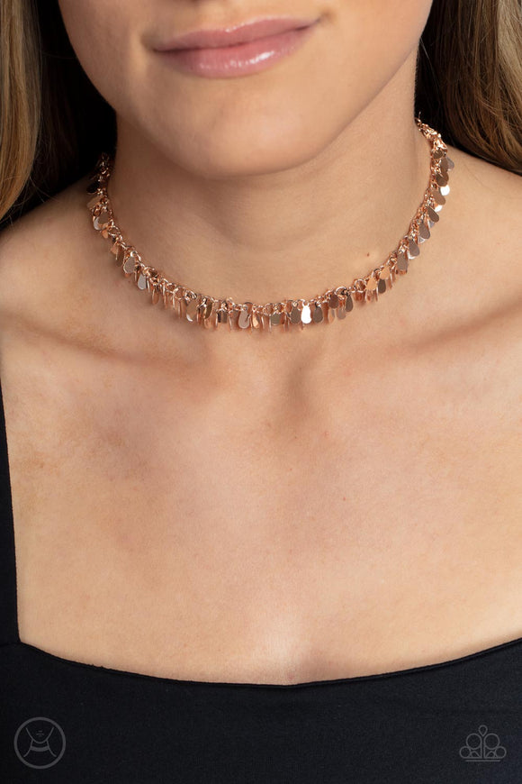 Paparazzi Surreal Shimmer - Rose Gold Necklace
