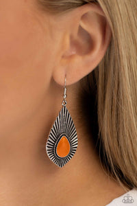 Paparazzi SOUL-ar Flare - Orange Earring