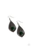Paparazzi SOUL-ar Flare - Green Earring