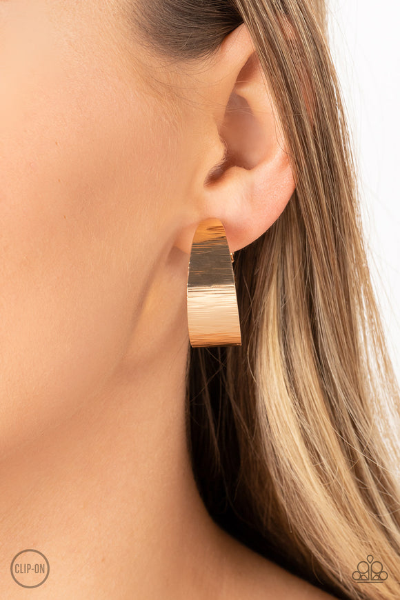 Paparazzi Versatile Velocity - Gold CLIP Earrings