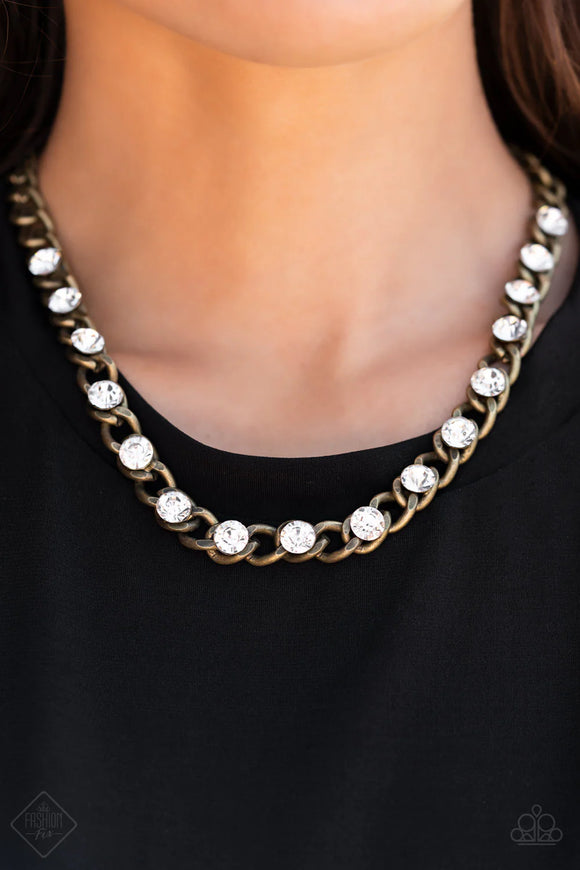 Paparazzi Major Moxie - Brass Necklace