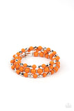 Paparazzi Colorfully Coiled - Orange Bracelet
