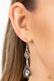 Paparazzi Dazzling Droplets - Brown Earring