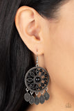 Paparazzi Sagebrush Symphony - Black Earring