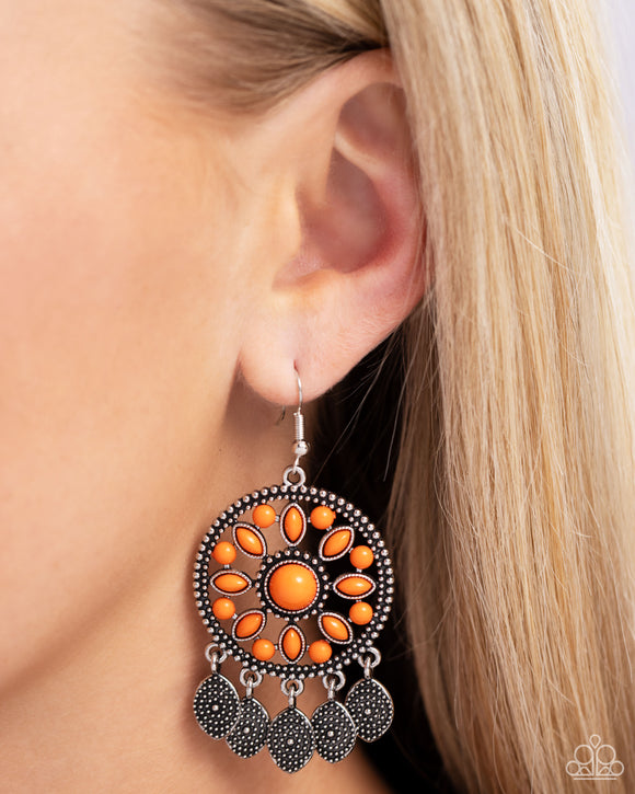 Paparazzi Sagebrush Symphony - Orange Earring