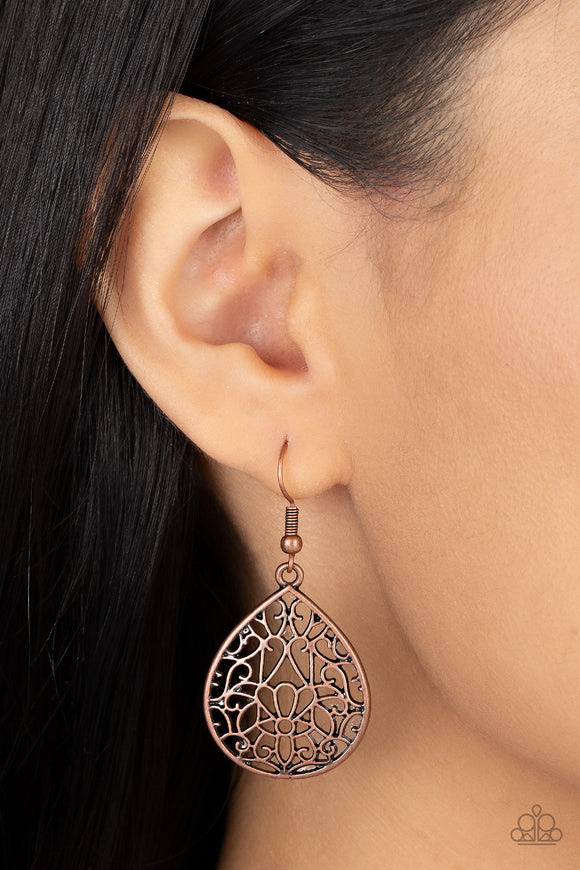 Paparazzi Valley Estate - Copper Earring