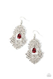 Paparazzi Sociable Sparkle - Red Earring