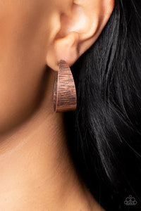 Paparazzi Lecture on Texture - Copper Earring