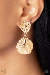 Paparazzi Metro Mermaid - Gold CLIP Earring