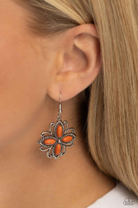 Paparazzi Badlands Ballad - Orange Earring