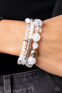 Paparazzi Shoreside Stroll - White Bracelet