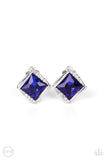 Paparazzi Sparkle Squared - Blue CLIP Earring