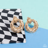 Paparazzi Metro Voyage - Gold CLIP Earring