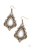 Paparazzi Fit for a DIVA - Brass Earring