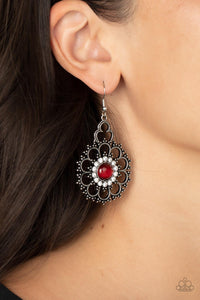 Paparazzi Floral Renaissance - Red Earring