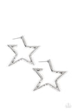 Paparazzi All-Star Attitude - Silver Earrings