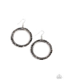 Paparazzi Gritty Glow - Silver Earring