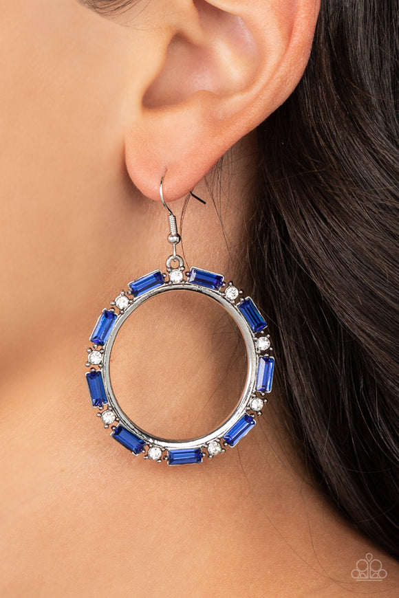 Paparazzi Gritty Glow - Blue Earring