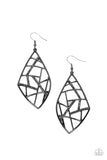 Paparazzi Geo Grid - Black Earring