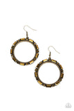 Paparazzi Gritty Glow - Brass Earring