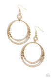 Paparazzi Spin Your HEELS - Gold Earring