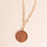 Paparazzi WOODnt Dream of It - Gold Necklace