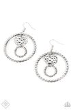 Paparazzi Mojave Metal Art - Silver Earrings