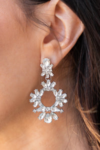 Paparazzi Leave them Speechless - White Earrings