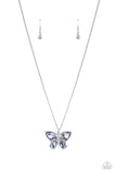 Paparazzi Free-Flying Flutter - Blue Necklace