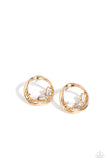 Paparazzi Imperfect Illumination - Gold Earring