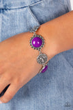 Paparazzi Positively Poppy - Purple Bracelet