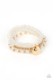 Paparazzi Pearly Professional - Gold Bracelet