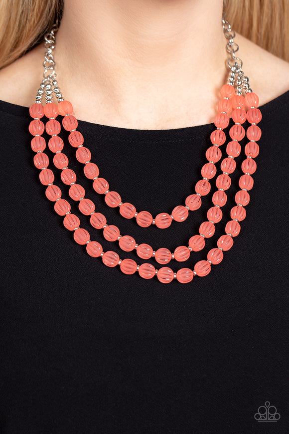 Paparazzi Summer Surprise - Orange Necklace