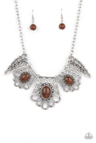 Paparazzi Glimmering Groves - Brown Necklace