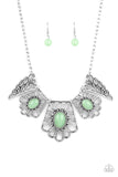 Paparazzi Glimmering Groves - Green Necklace