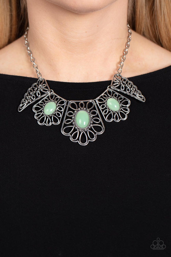 Paparazzi Glimmering Groves - Green Necklace