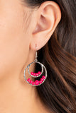 Paparazzi Bustling Beads - Pink Earring