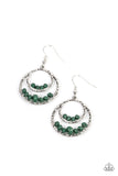 Paparazzi Bustling Beads - Green Earrings