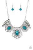 Paparazzi Glimmering Groves - Blue Necklace