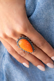 Paparazzi Down-to-Earth Essence - Orange Ring