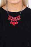 Paparazzi Delectable Daydream - Red Necklace