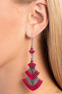 Paparazzi Eastern Expression - Pink Earring