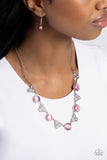 Paparazzi Floral Crowned - Pink Necklace