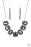 Paparazzi Iced Iron - Silver Necklace