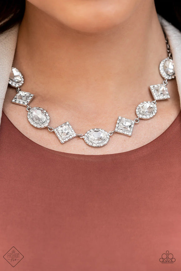Paparazzi Diamond of the Season - White Necklace